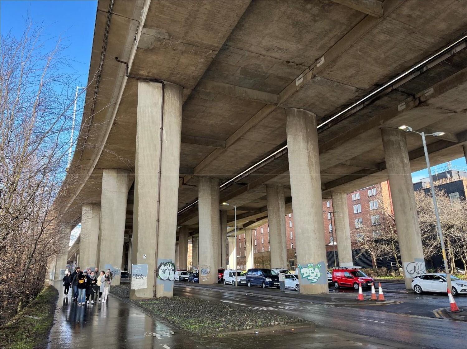 Figure 2: The M8 at Anderston where it becomes the Kingston Bridge.