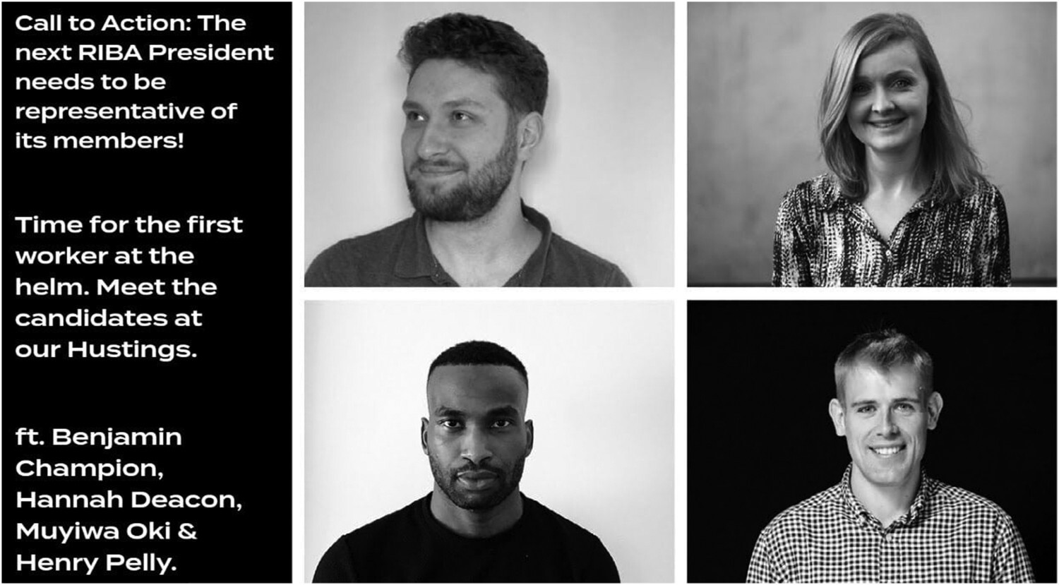Figure 3: Architecture Social’s advert for Presidential Hustings